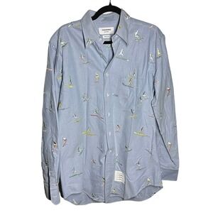Thom Browne New York Surfer Icon Print Button Down Shirt Mens Size 5